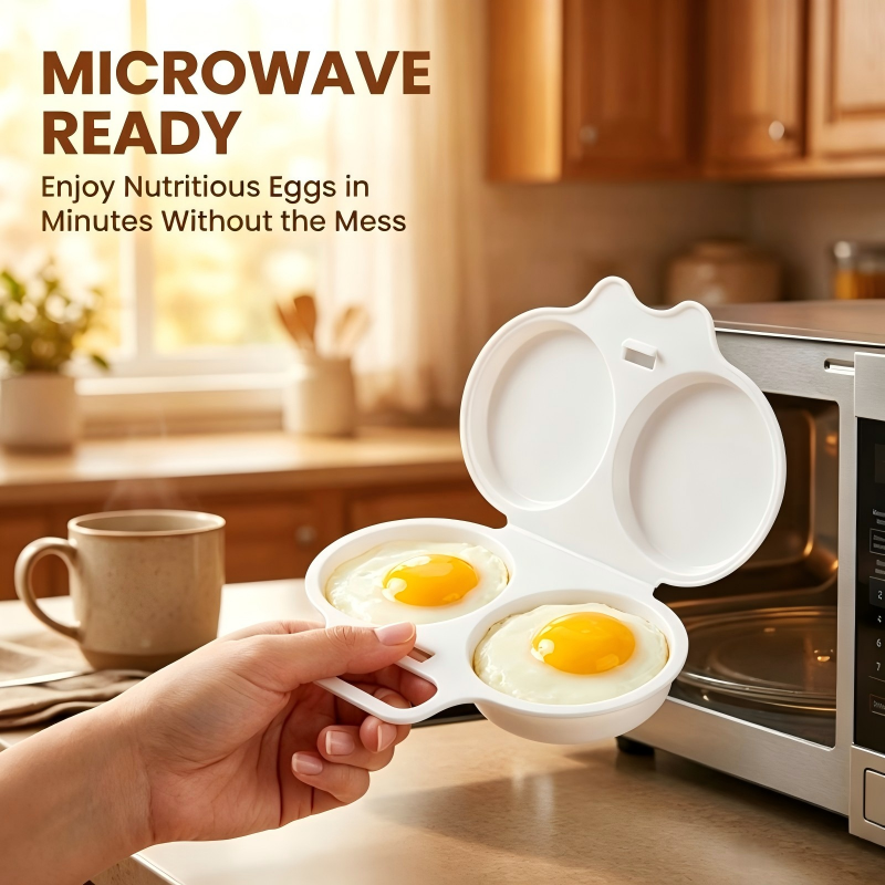 2-Egg Microwave Egg Poacher with Lid