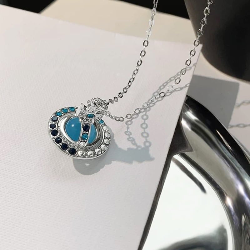 🔥Last 4 hours Sale: Save 50% -Saturn 3D Crystal Necklace