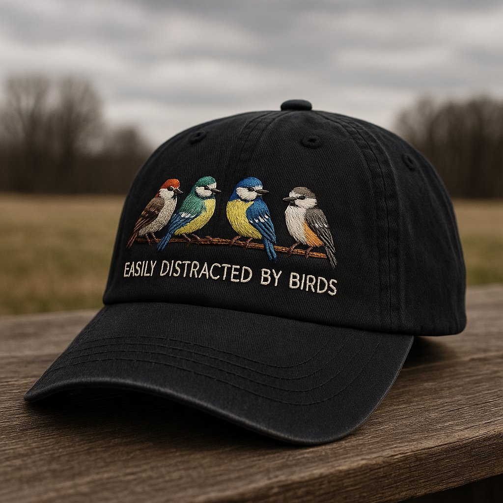🔥Last Day 49% OFF - 🐦Easily Distracted by Birds Embroidered Hat