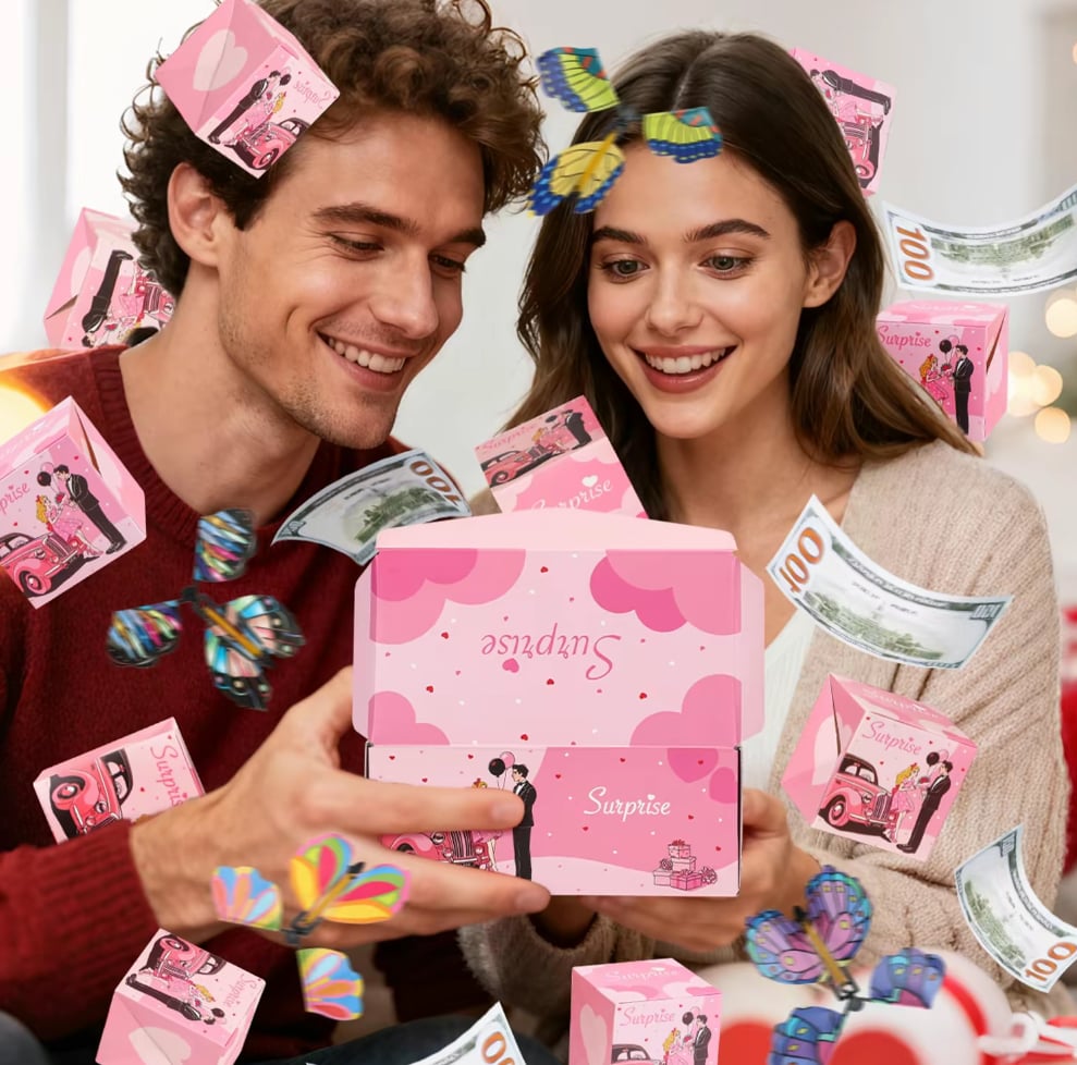 🎁 Valentine’s Day Surprise Explosion Gift Box