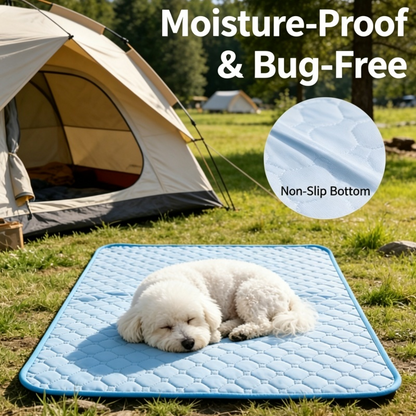 Summer Cooling Ice Silk Pet Mat Washable Anti-slip Sleeping Pad for Dogs & Cats