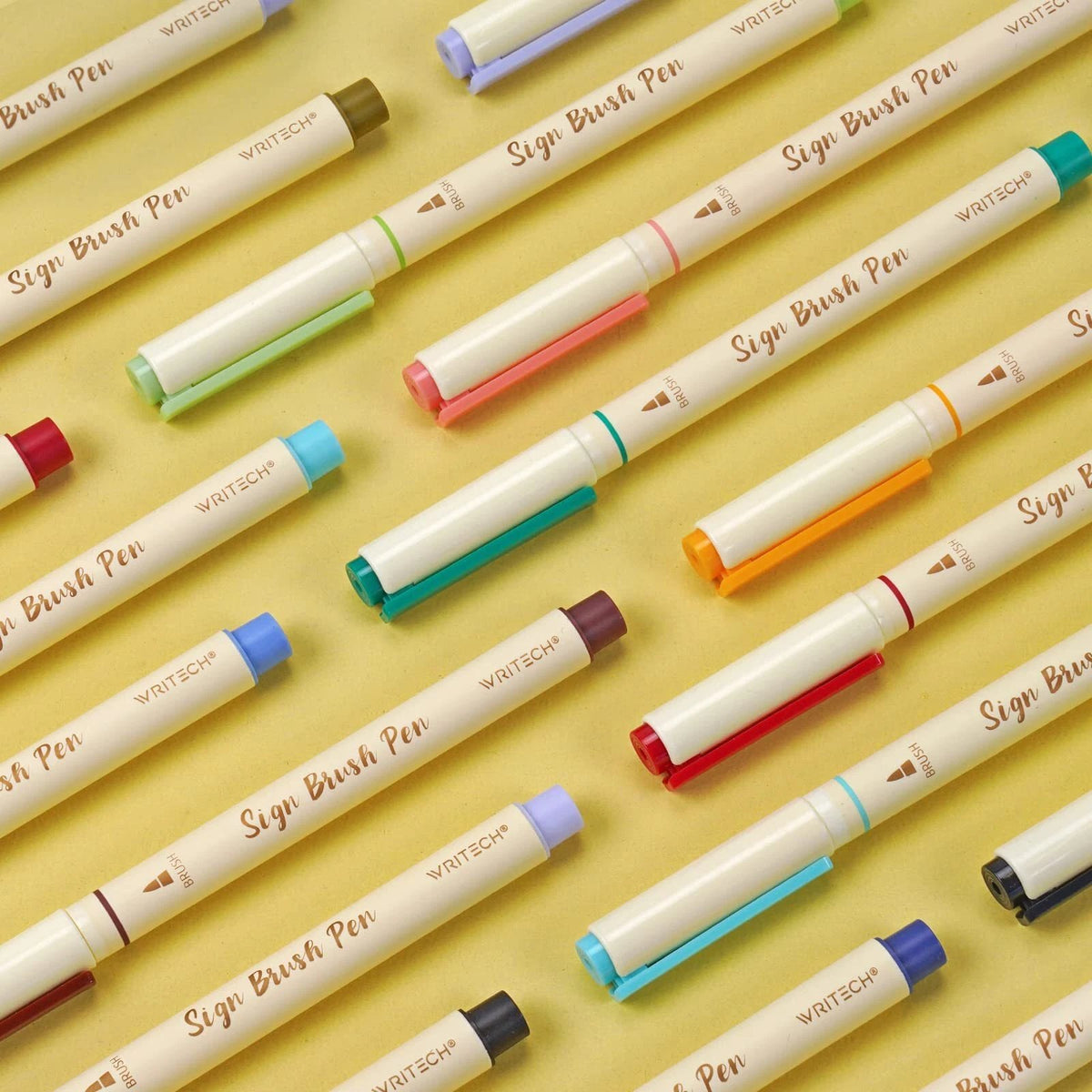 🔥Last Day 50% OFF💝Arts Sign Brush Pen 12 Pastel Colors Water Based Ink Lettering Calligraphy