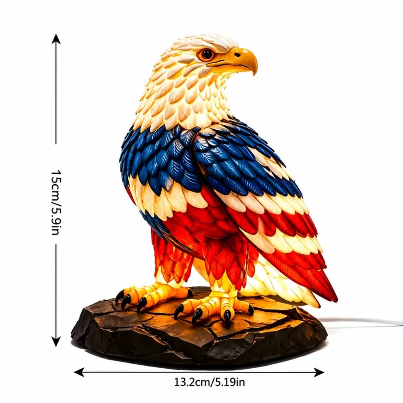 🔥Last Day 49% OFF - 🦅🌙U.S. 250th Eagle Stained Table Lamp✨
