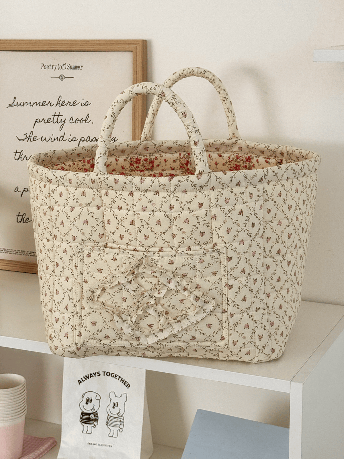 Car storage basket with handle - foldable washable storage basket and multi-purpose fabric box