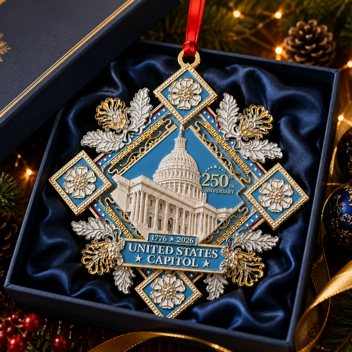 ✨LAST DAY 50% OFF🔥250th Anniversary Commemorative Ornament – UNITED STATESCAPITOL