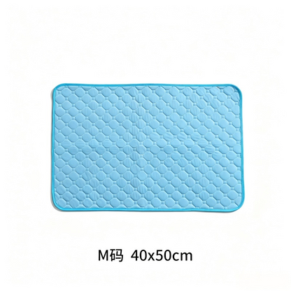 Summer Cooling Ice Silk Pet Mat Washable Anti-slip Sleeping Pad for Dogs & Cats