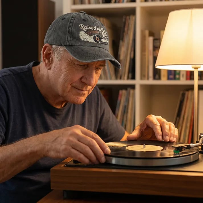 🚗🧢"Raised on Vinyl and V8s" The Gearhead Classic Cap