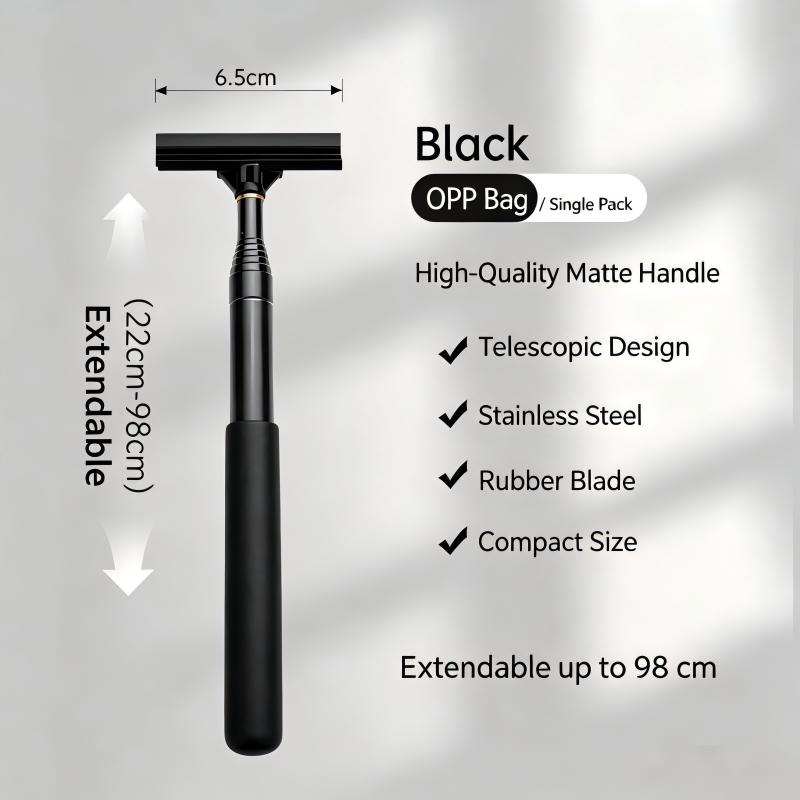 Multipurpose Telescopic Car Snow Scraper with Squeegee for Windshield and Side Mirror