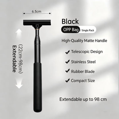 Multipurpose Telescopic Car Snow Scraper with Squeegee for Windshield and Side Mirror