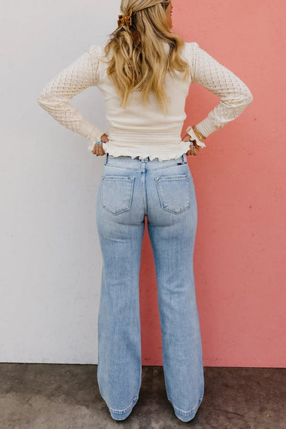 🏆LAST DAY 49% OFF💥 Vintage Wash Plus-Size Jeans -Stretchy, Straight Leg & Butt-Lifting Fit🎁