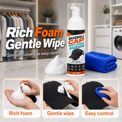 ✨No-Rinse Baseball Cap Foam Cleaner