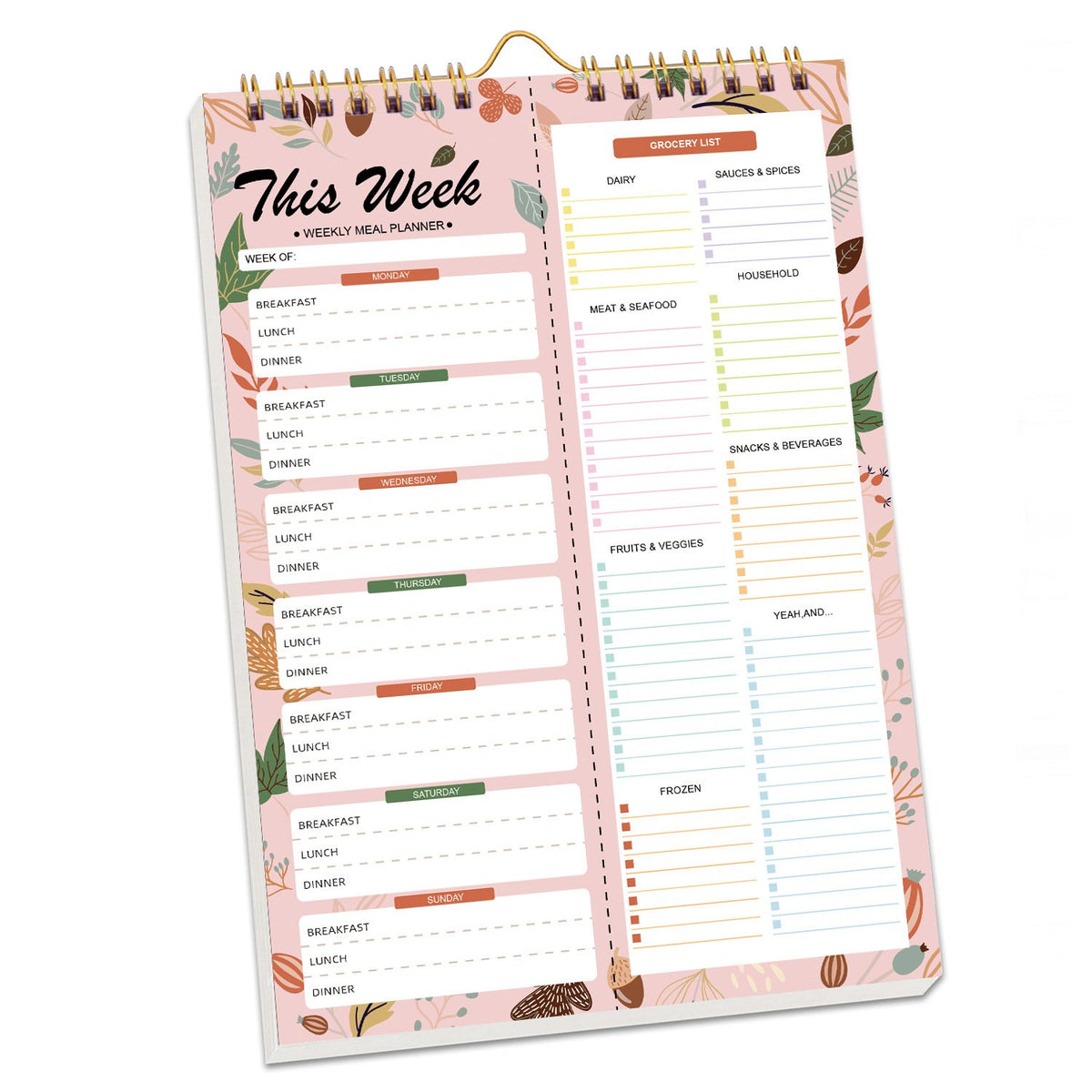 🔥LAST DAY 50% OFF📝Weekly Meal Planner Magnet with Grocery List