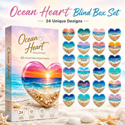 🌊 Ocean Heart Blind Box Set – 24 Surprise Collectible Heart Keepsakes