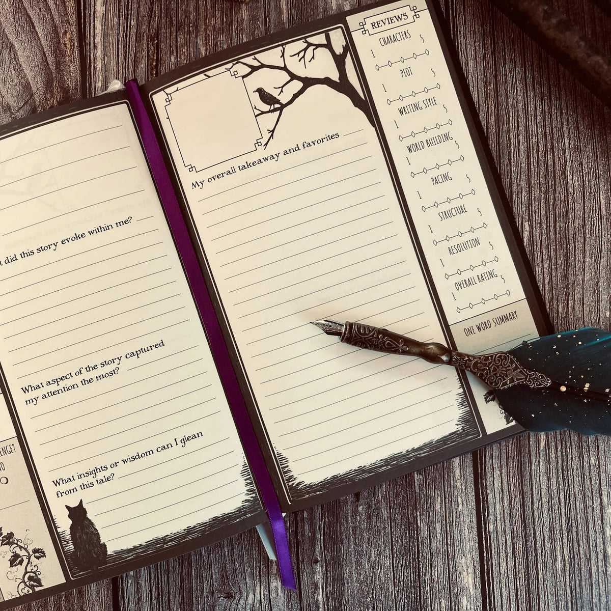 🔥Last Day 49% OFF - 📖The Essential Reading Journal: Waiting for the Night Edition(📚Hardcover & Durability Line)