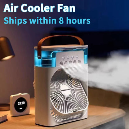 Portable Air Cooler Humidifier Fan with LED Night Light