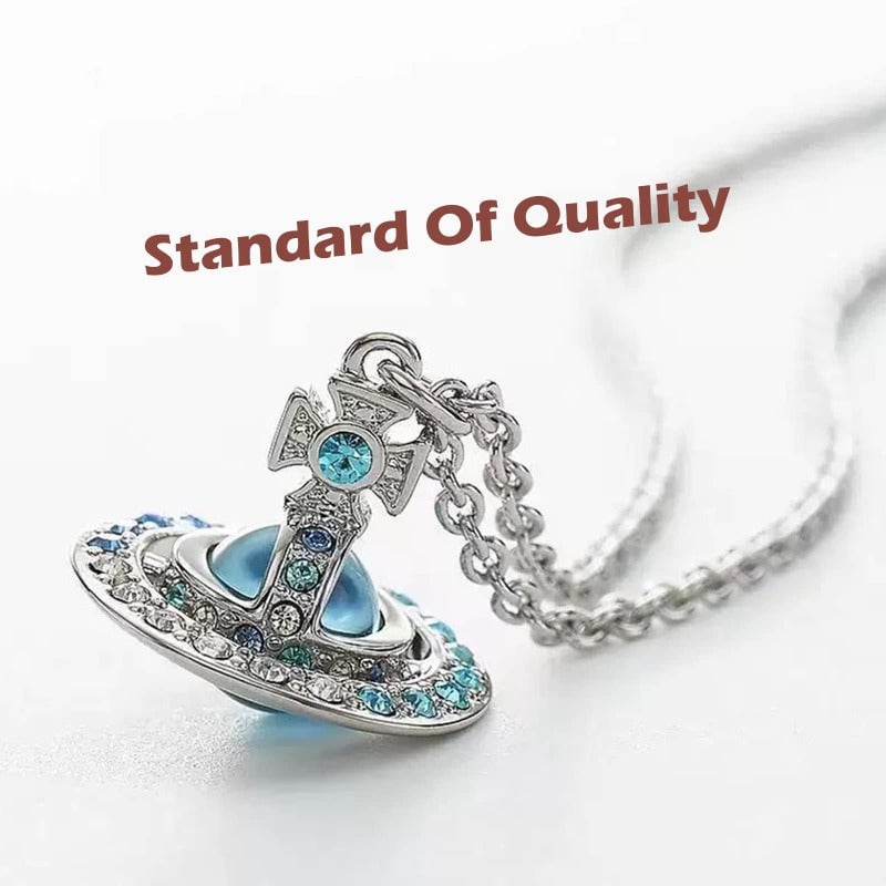 🔥Last 4 hours Sale: Save 50% -Saturn 3D Crystal Necklace