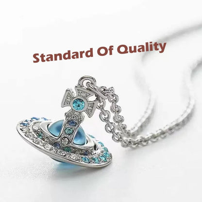 🔥Last 4 hours Sale: Save 50% -Saturn 3D Crystal Necklace