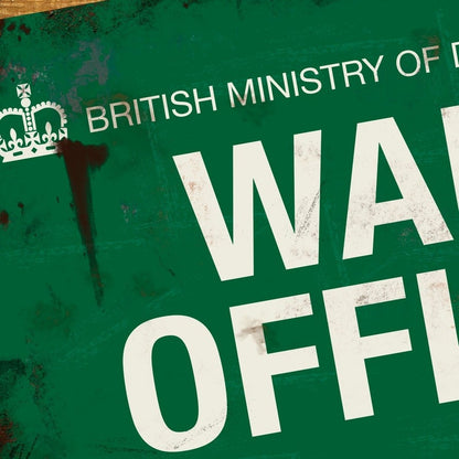 Handmade-Metal WW2 War Office British Army Military Sign