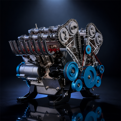 🏎️The Ultimate Desktop Masterpiece: Miniature V8 Small-Block Static Model Kit🛠️