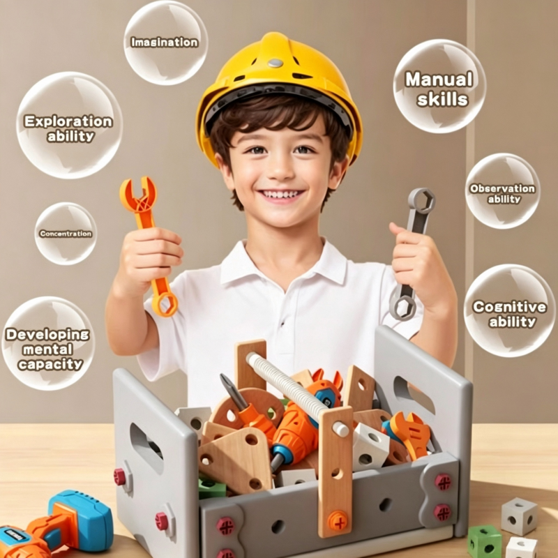 Kids' Electric Drill Screw Building Set