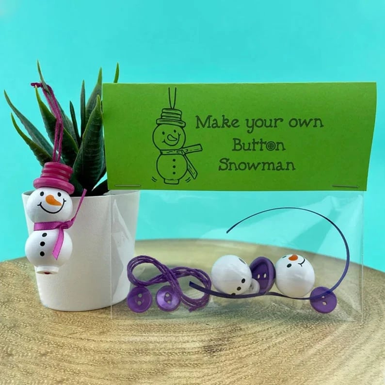 🔥LAST DAY ☃️DIY Button Snowman Ornament Kit