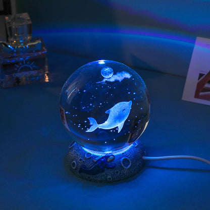 🔥Last 4 hours Sale: Save 50% -Ocean Animal Crystal Ball Night Light