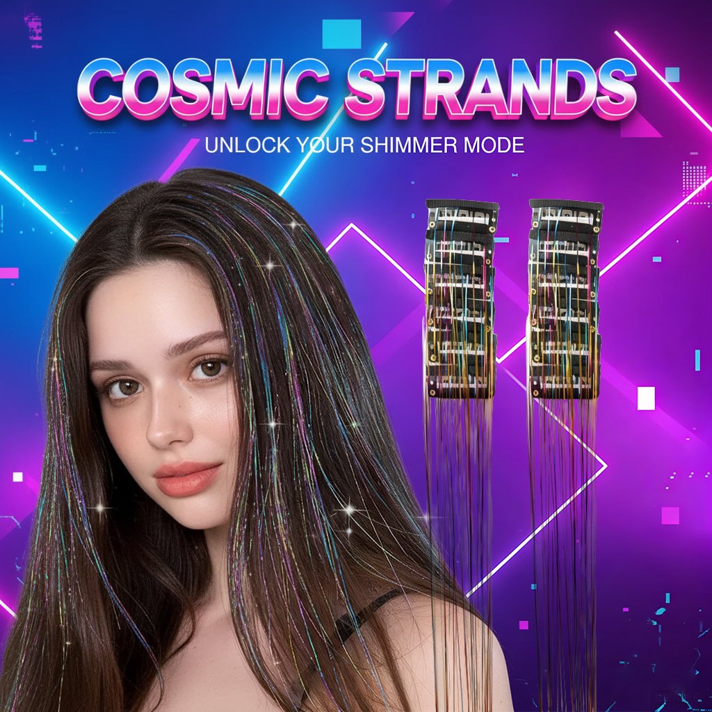 🔥Last Day 50% OFF✨Clip-in Tinsel Hair Extensions (A set of 12 pieces)