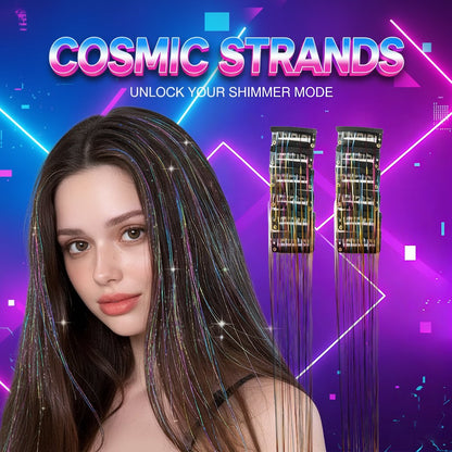 🔥Last Day 50% OFF✨Clip-in Tinsel Hair Extensions (A set of 12 pieces)