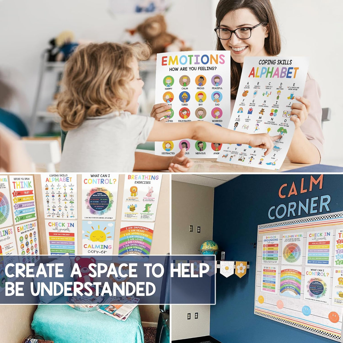 🔥Last Day 49% OFF❤️12 Pcs Calming Corner Posters