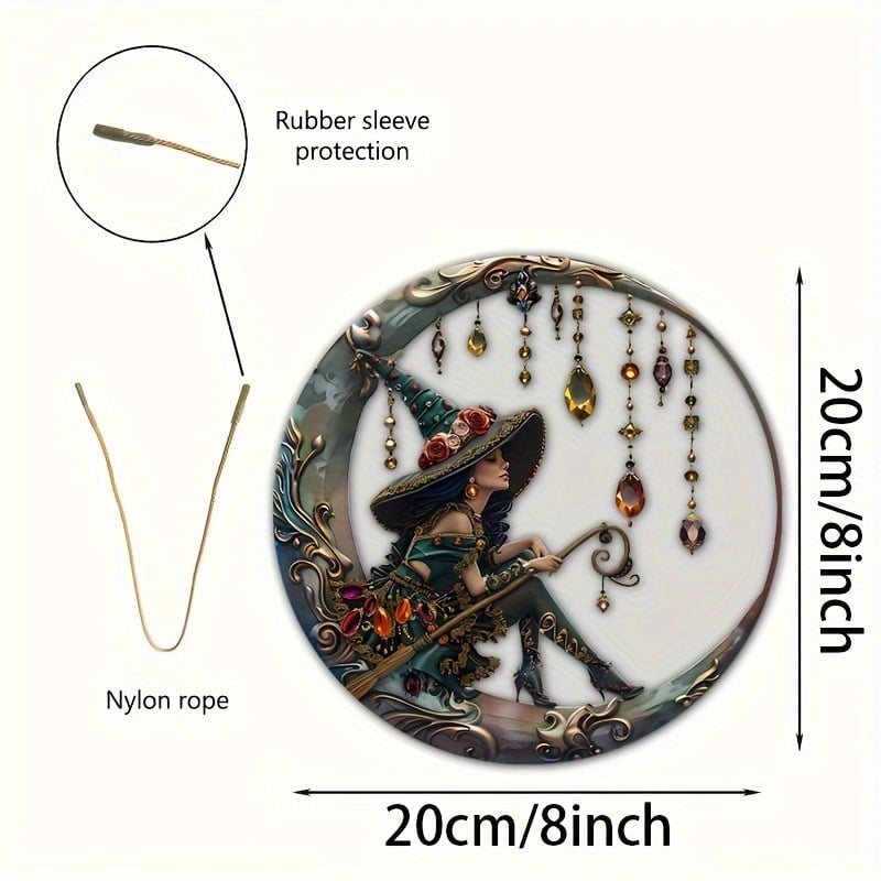 🔥LAST DAY SALE 49% OFF🧙‍♀️Beautiful Witch - Personalized Witch Window Hanging Suncatcher Ornament
