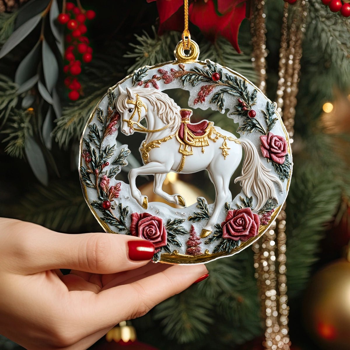 🔥LAST DAY SALE 49% OFF🐎Shineful 2D Acrylic Ornament Victorian Rose Horse