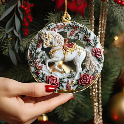 🔥LAST DAY SALE 49% OFF🐎Shineful 2D Acrylic Ornament Victorian Rose Horse