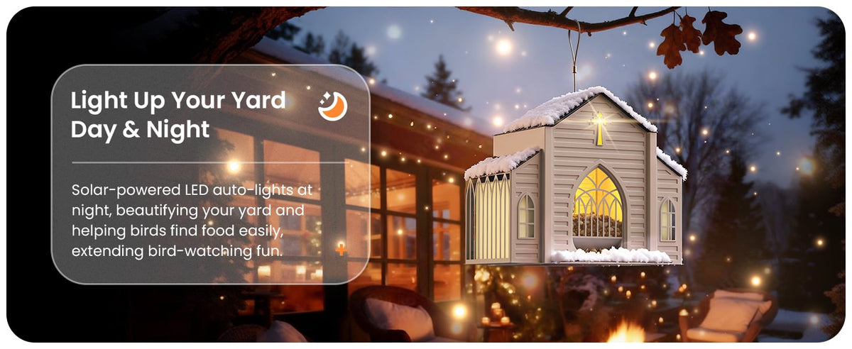 🔥Last Day 49% OFF - ✝️Church-Shaped Metal Solar Bird Feeder