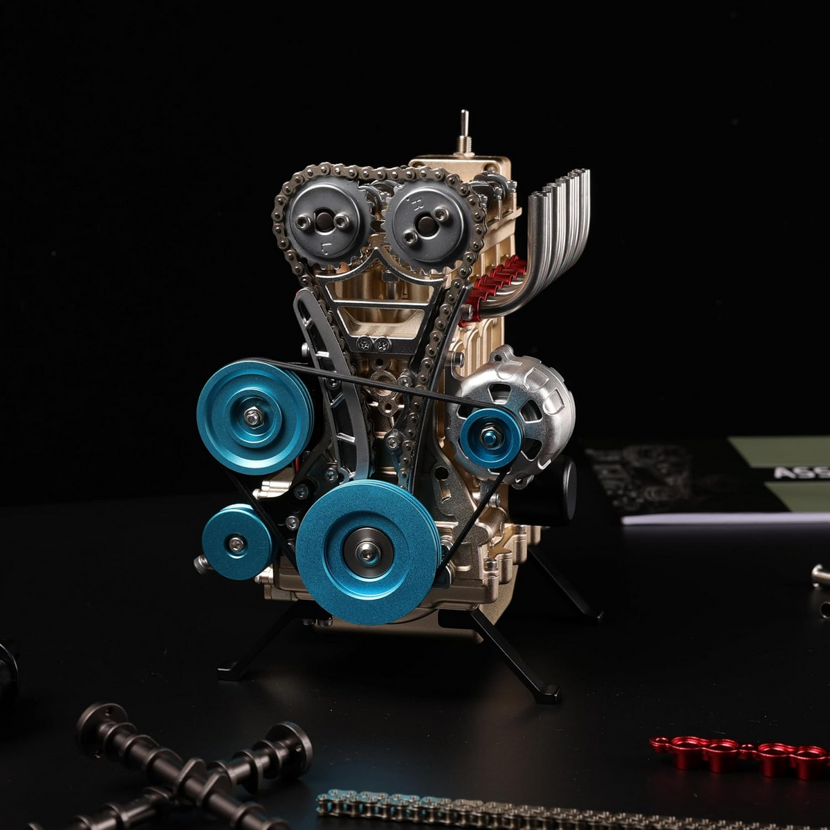 🏎️The Ultimate Desktop Masterpiece: Miniature V8 Small-Block Static Model Kit🛠️