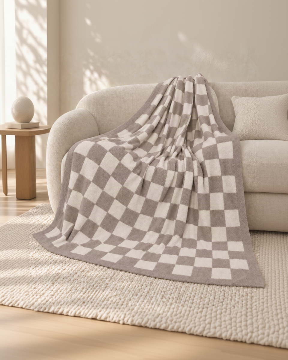 The Fleece Checkerboard Throw