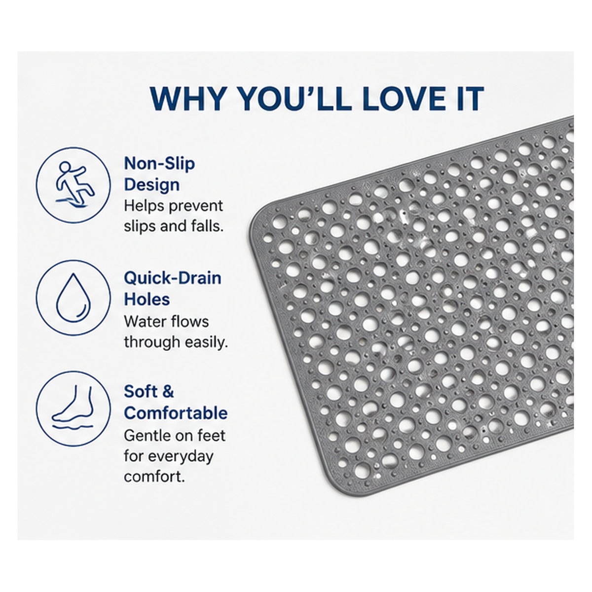 💧 SafeStep Bathroom Safety Mat - Make Every Shower Feel Safer 🚿