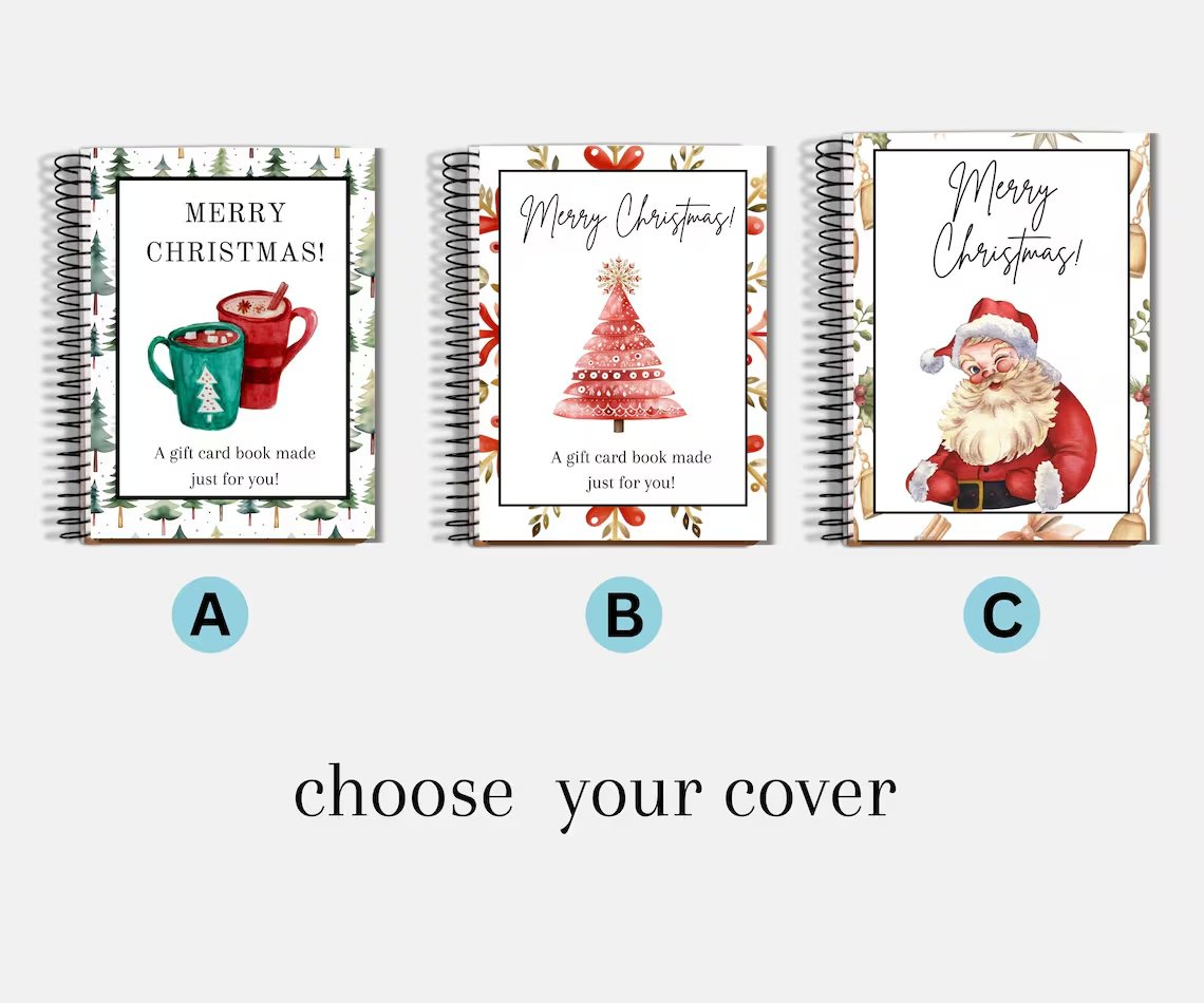 🎄📚Christmas Gift Card Book - 🎁Surprises On Every Page📚Hardcover & Durability Line