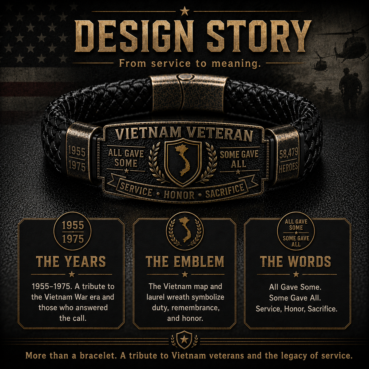 Hot Sale Promo: 49% OFF 🎖️ -Vietnam Veteran Honor Bracelet