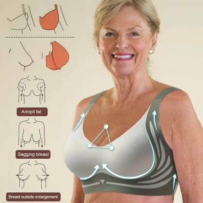 Super gather bra | Wireless Push-up Bra--No more sagging breasts