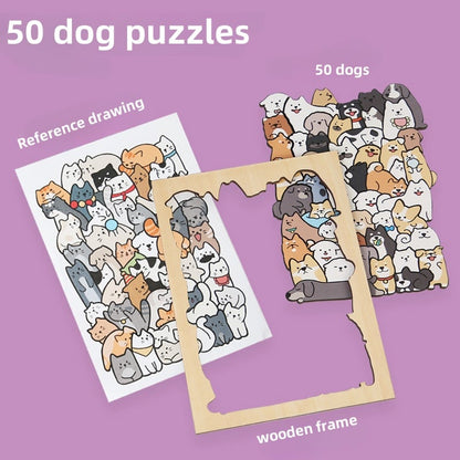 🔥Last 4 hours Sale: Save 50% -🐱Animal Wooden Puzzle