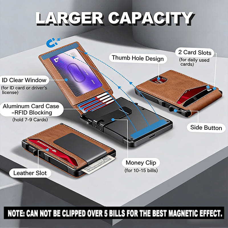 The Ultimate Smart Pop-Up Wallet: Slim, Secure, & RFID Protected