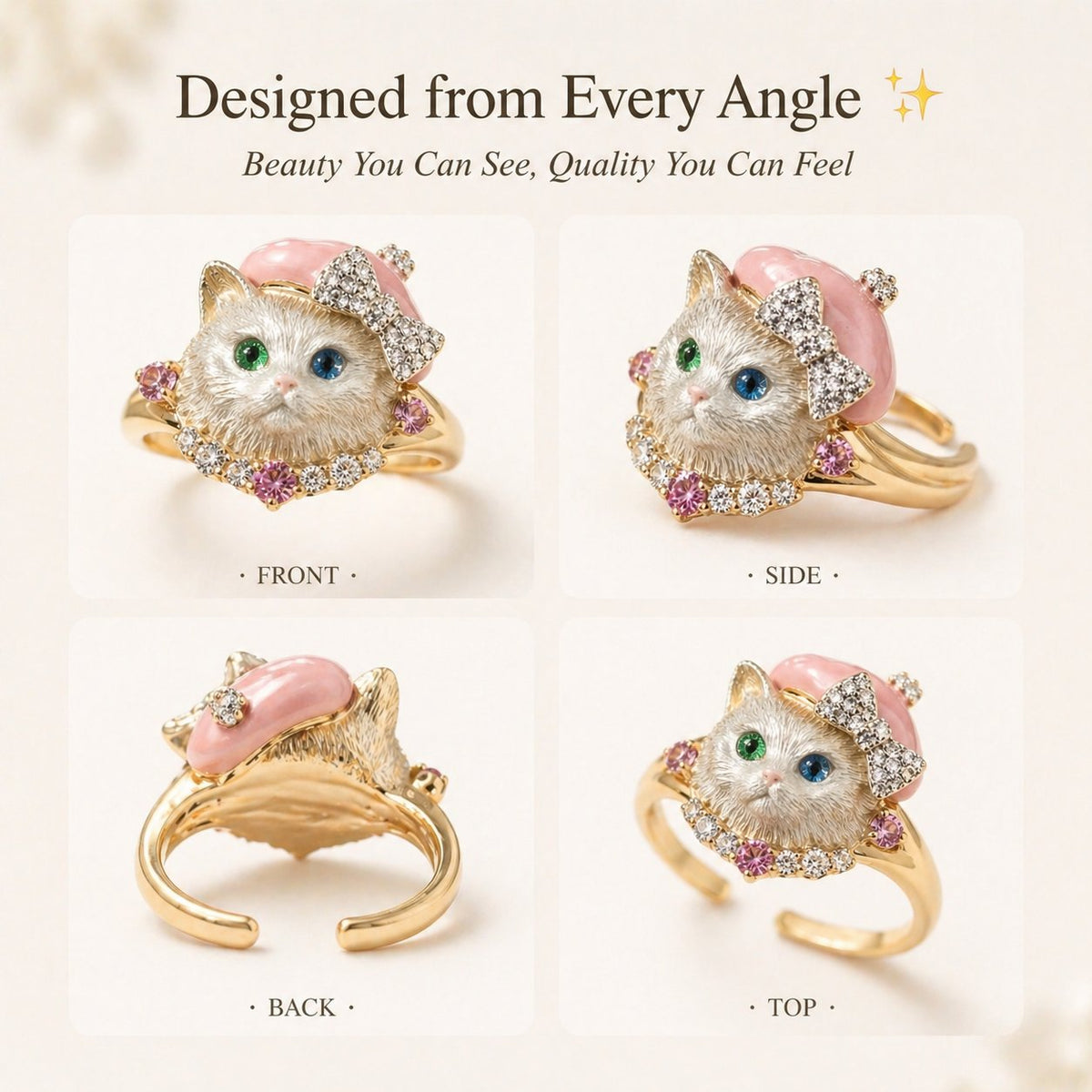 🔥Last Day 50% OFF 🐱Cute Cat Ring💍