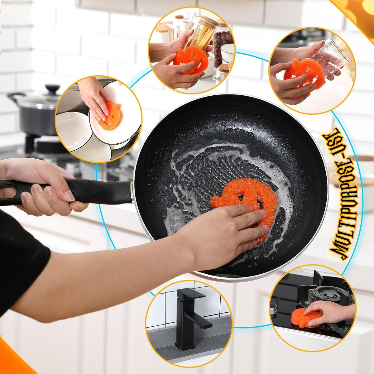 Halloween Series Temperature-Sensitive Sponge with Smile Design