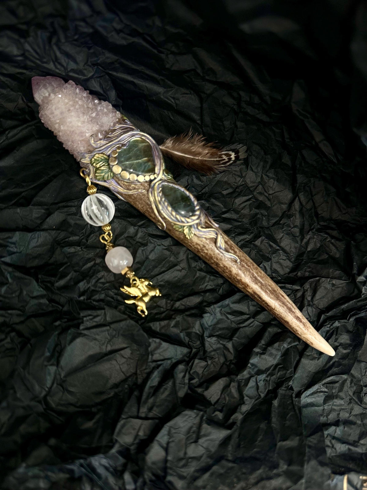 🔥Last Day 49% OFF - 🔮 Crystal Wand – Spirit Quartz (✨One of a Kind)