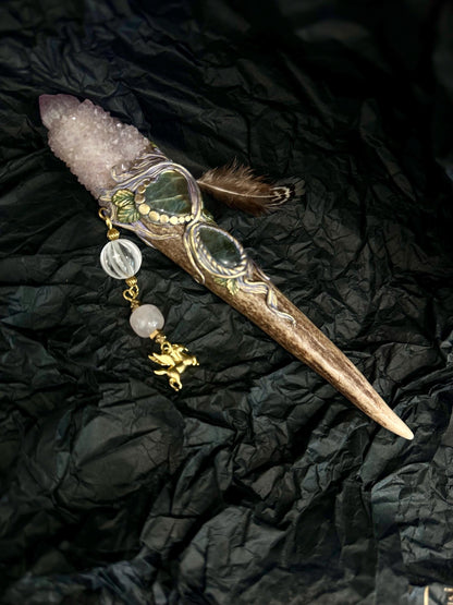 🔥Last Day 49% OFF - 🔮 Crystal Wand – Spirit Quartz (✨One of a Kind)