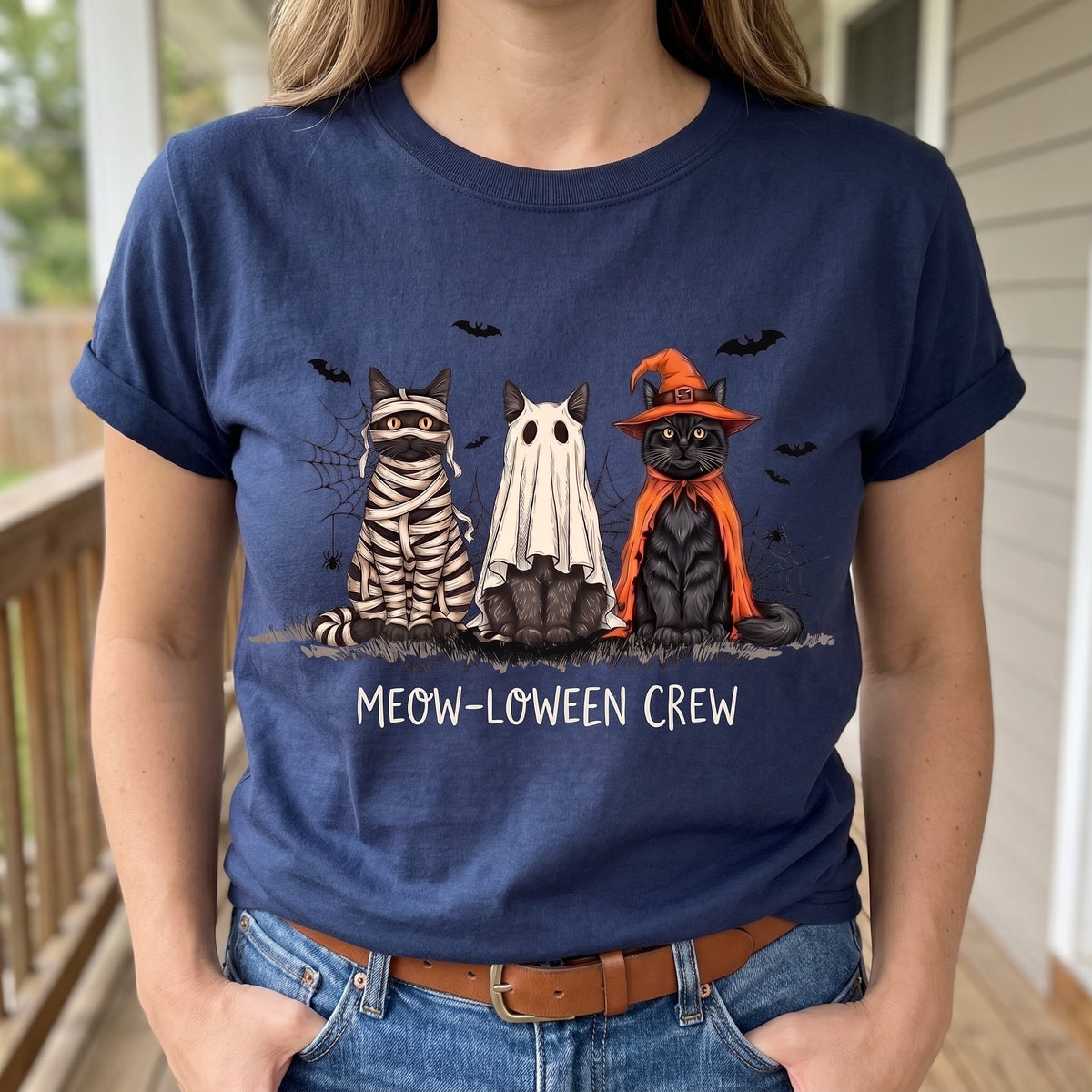 Meow-Loween Crew WN1707001CL Unisex T-shirt