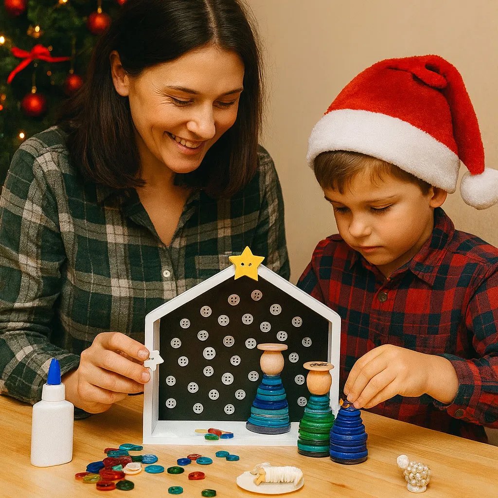 🔥LAST DAY 50% OFF✝️DIY Button Nativity Scene Kit