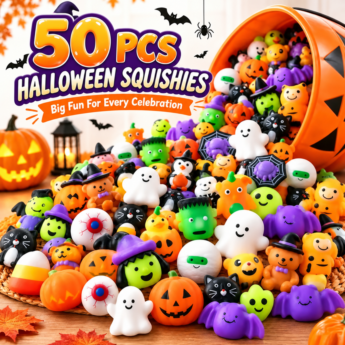 🔥Last Day 50% OFF - 🎃 Halloween Mochi Squishy Toys