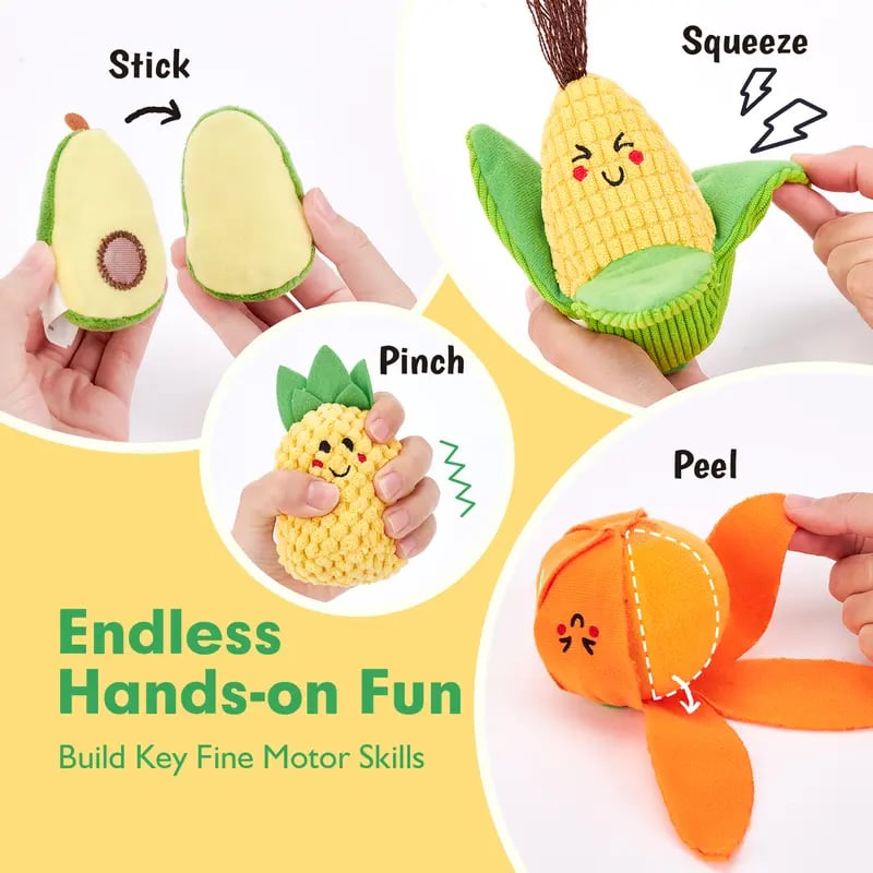 🥕 ✨ 16Pcs My First Fruit Vegetable Color Sorting Play Food