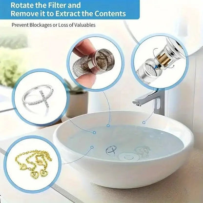 ✨🔥Universal Pop-up Sink Drain Filter